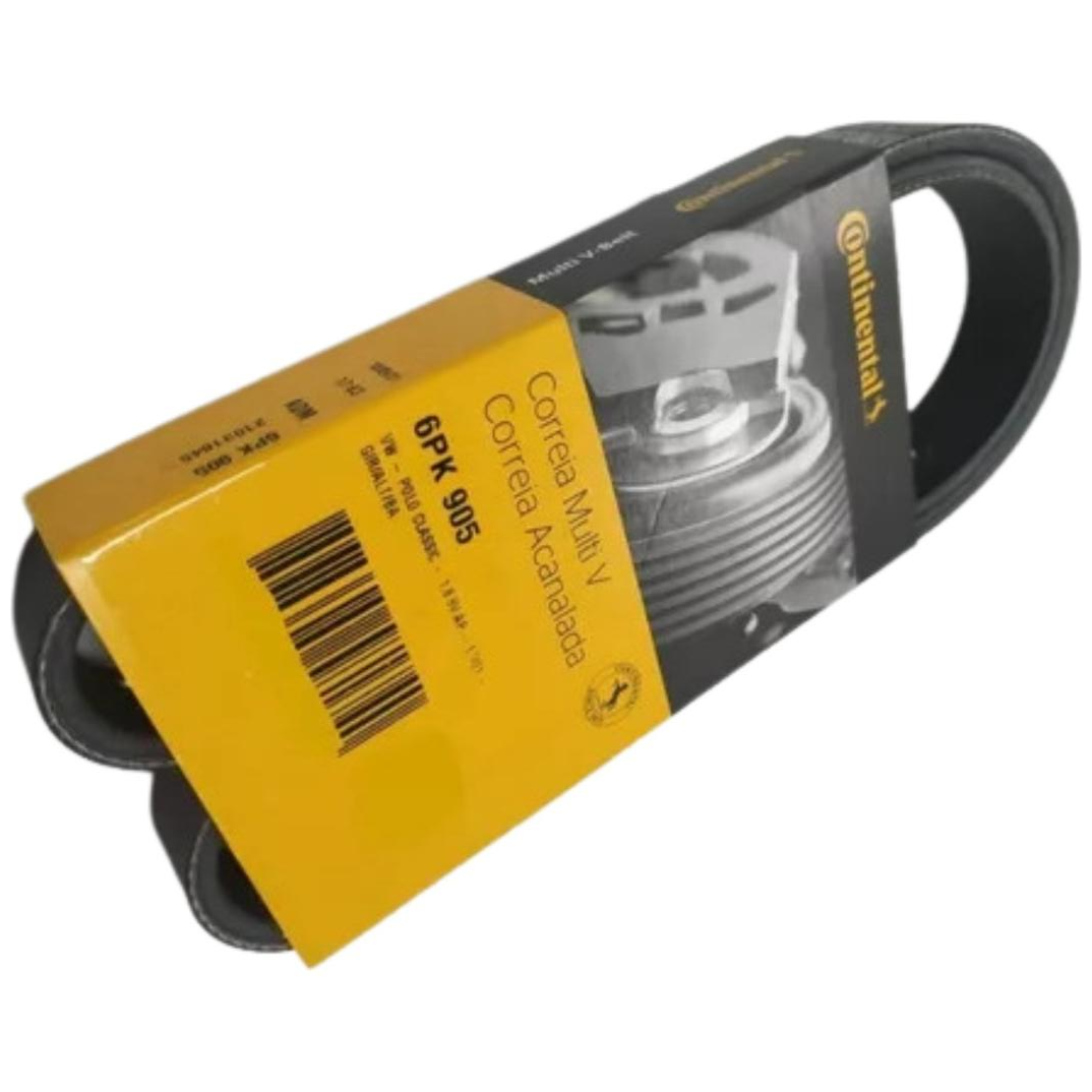 Correia de Acessórios Micro V 905 mm para Fiat Ducato e Volkswagen Polo Classic - Continental Contitech - 6PK905 - (7)