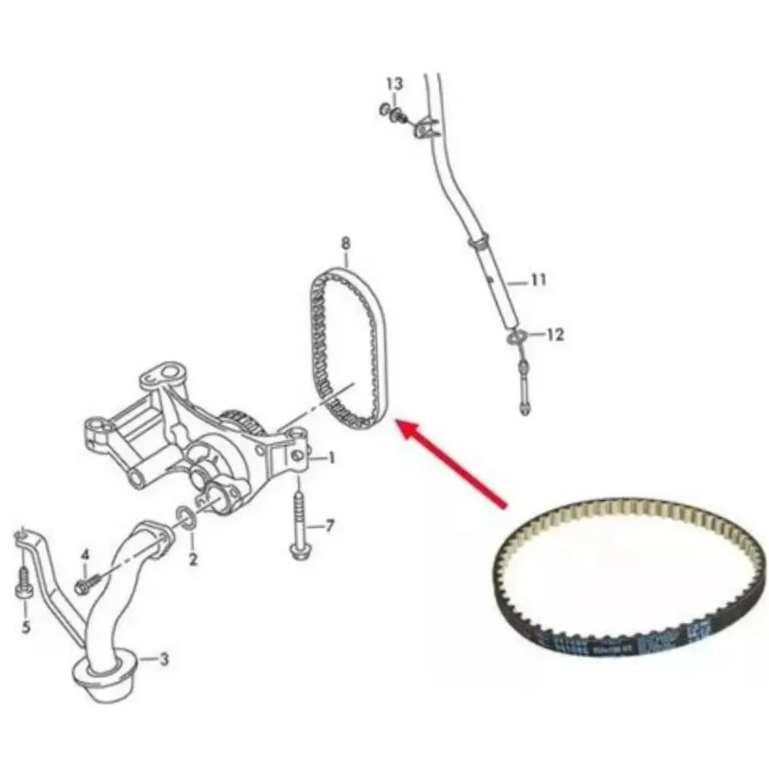 Correia Bomba de Óleo para Volkswagen Amarok - Dayco - 059P7.43M10HT - (5)