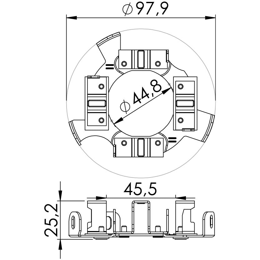 Porta Escovas para Motor de Partida com 4 Escovas - Unifap - 1.110/4 - (3)