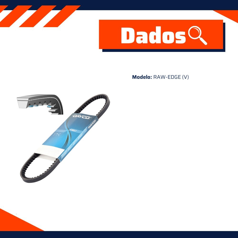 Correia de Acessórios Raw-Edge (V) para Chevrolet Corsa e Nissan Frontier - Dayco - 10A0895C - (3)