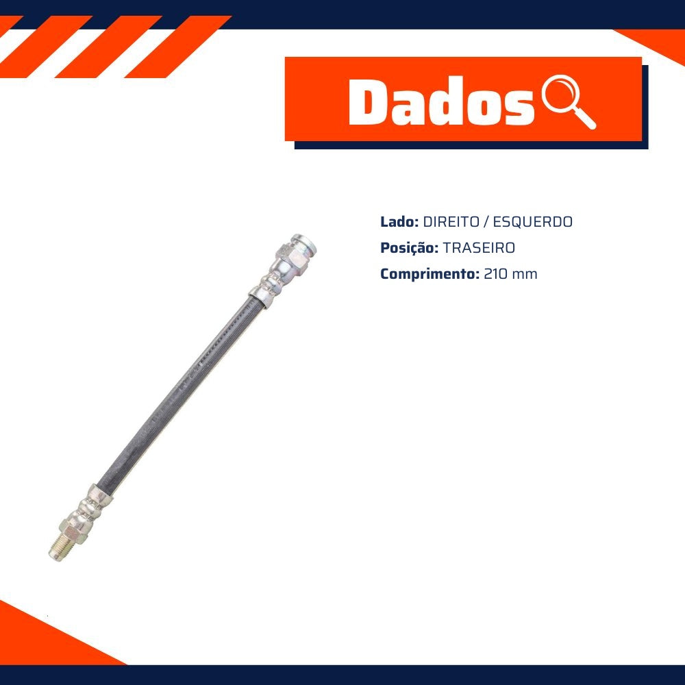 Mangueira Flexível de Freio Traseiro para Fiat Stilo - Norflex - 2118 - (1)