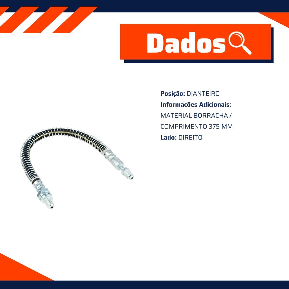 Mangueira Flexível de Freio Dianteiro para Ford Fiesta e Fiesta Sedan - Norflex - 3034C - (1)
