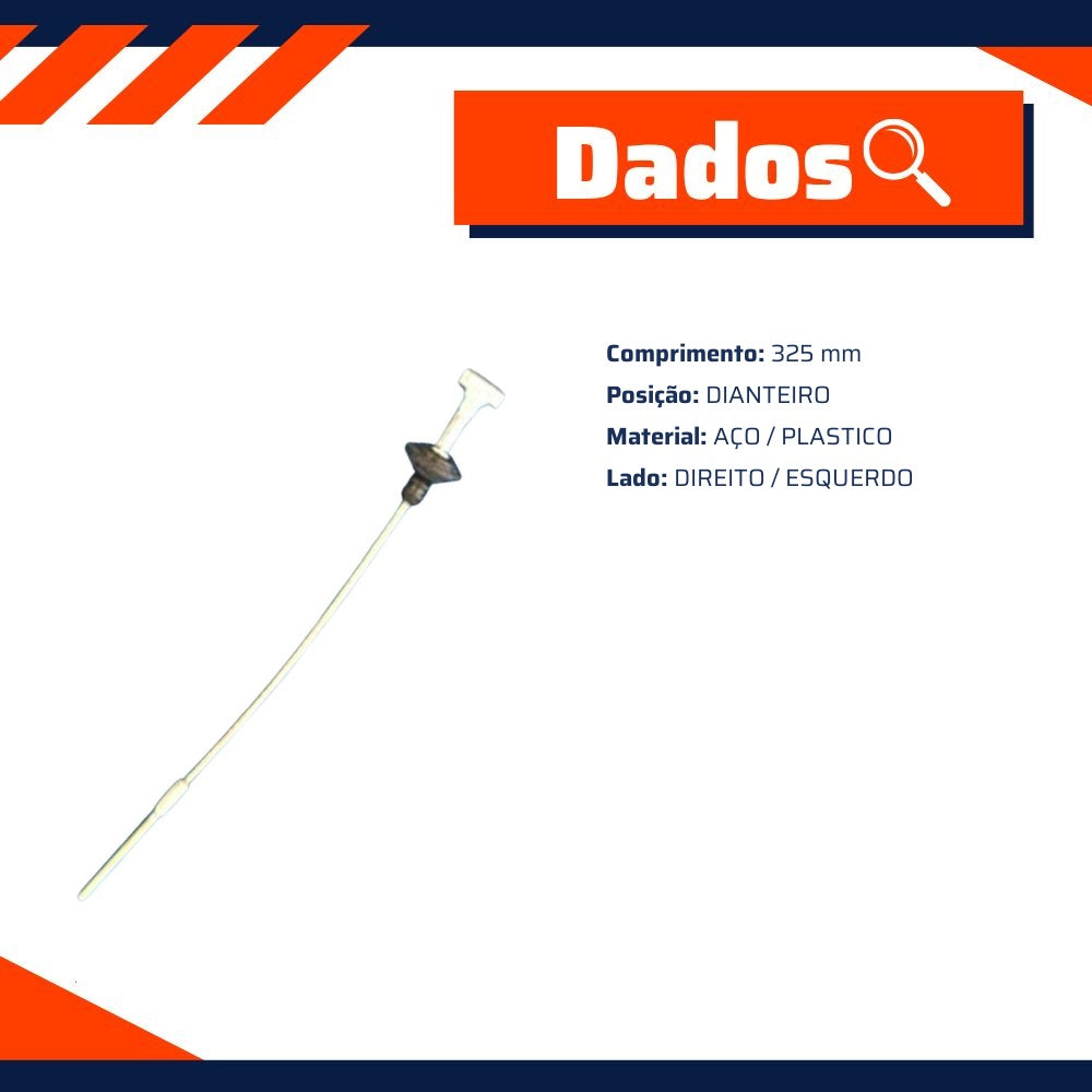 Cabo de Comando do Freio de Mão Dianteiro para Chevrolet Meriva e Montana - Fania - 30-539 - (1)