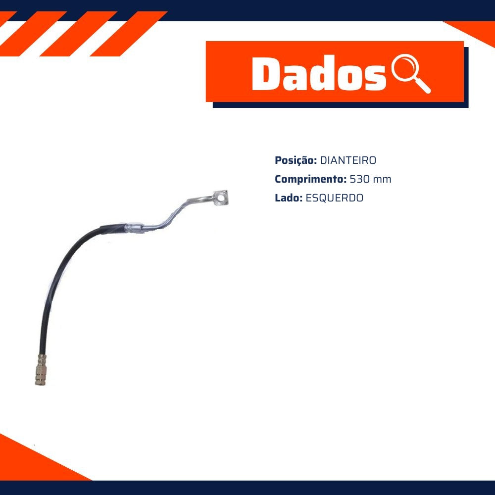 Mangueira Flexível de Freio Dianteiro para Ford F-250 e F-350 - Norflex - 3060 - (1)