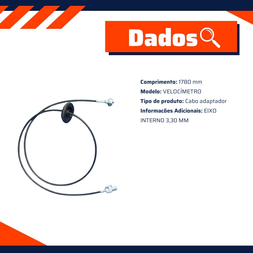 Cabo de Comando do Velocímetro para Ford F-1000 e F-4000 - Fania - 34-248 - (1)