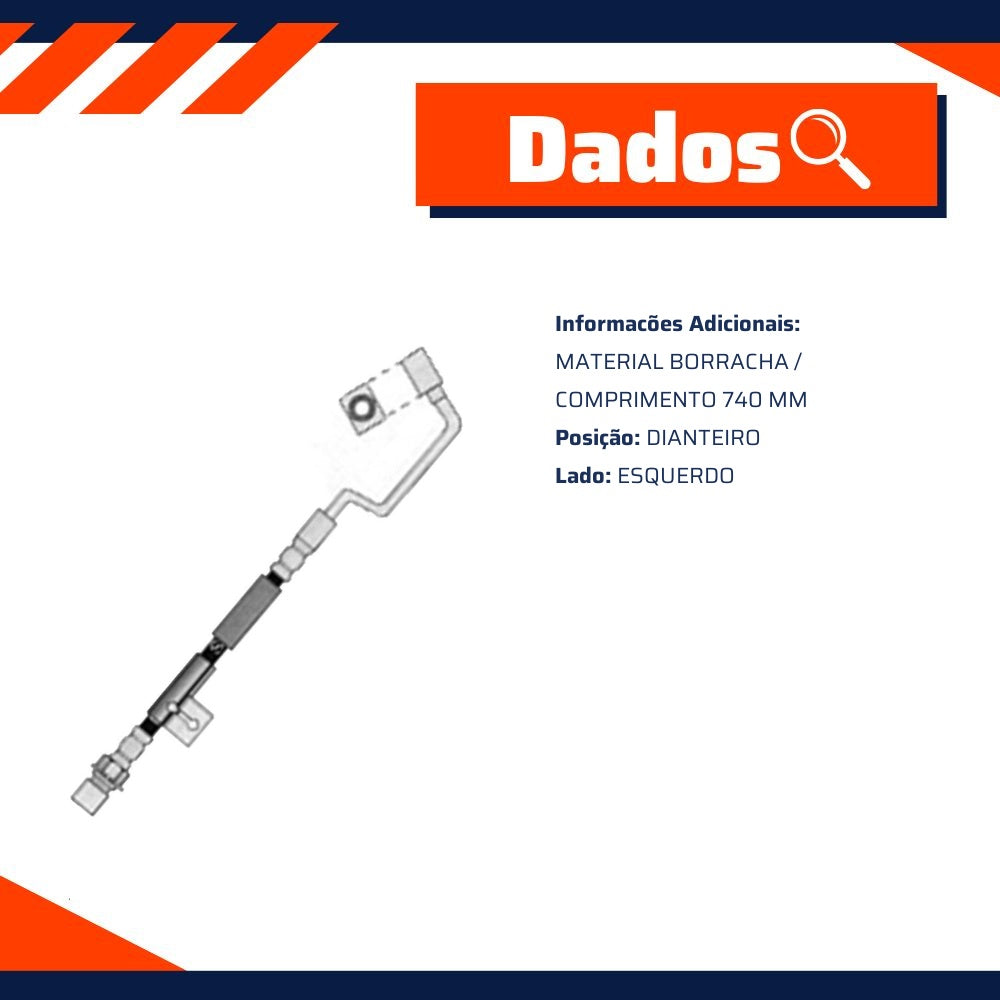 Mangueira Flexível de Freio Dianteiro para Chevrolet Blazer e Silverado - Norflex - 4073A - (2)