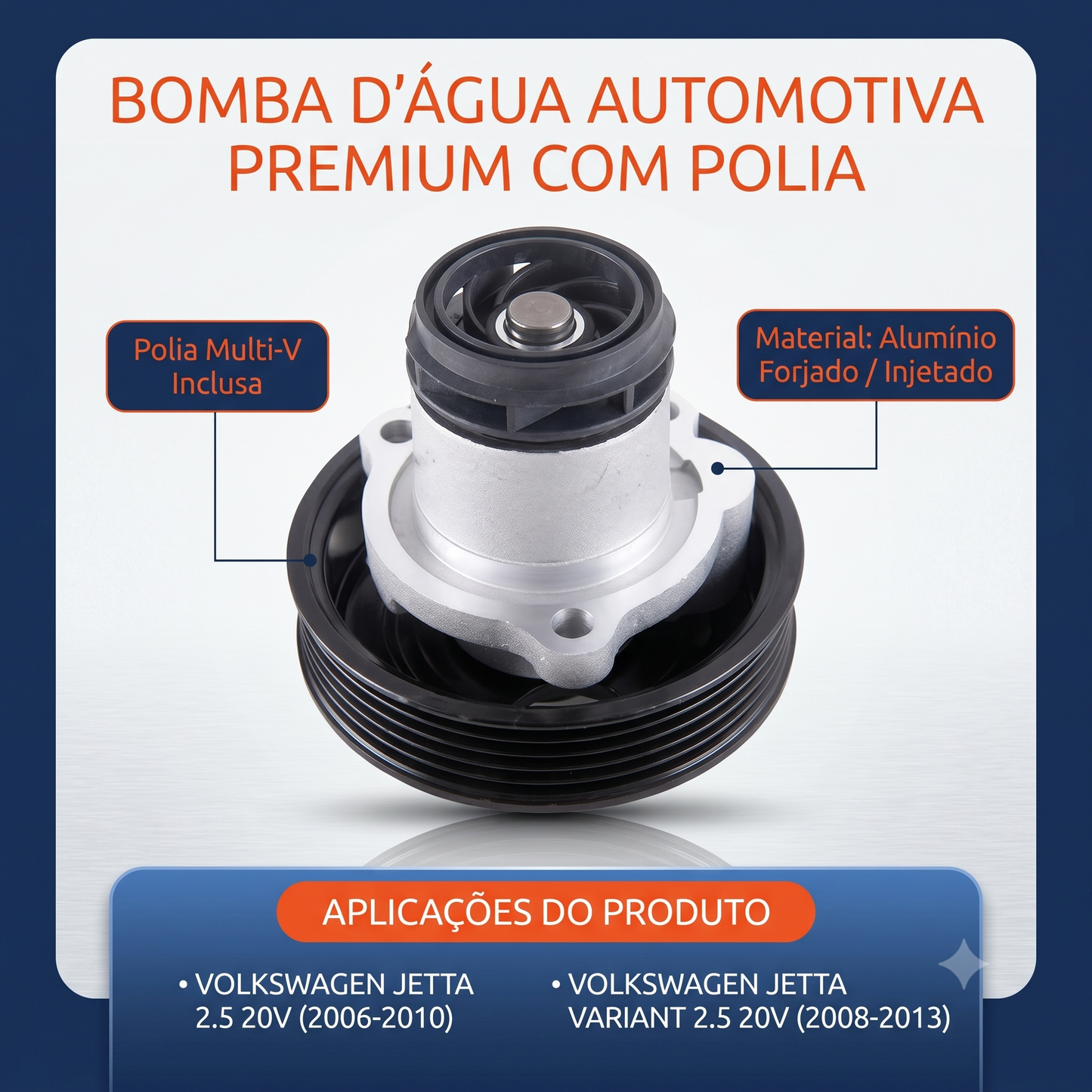Bomba D'Água para Volkswagen Jetta e Jetta Variant - Indisa - 454502 - (3)