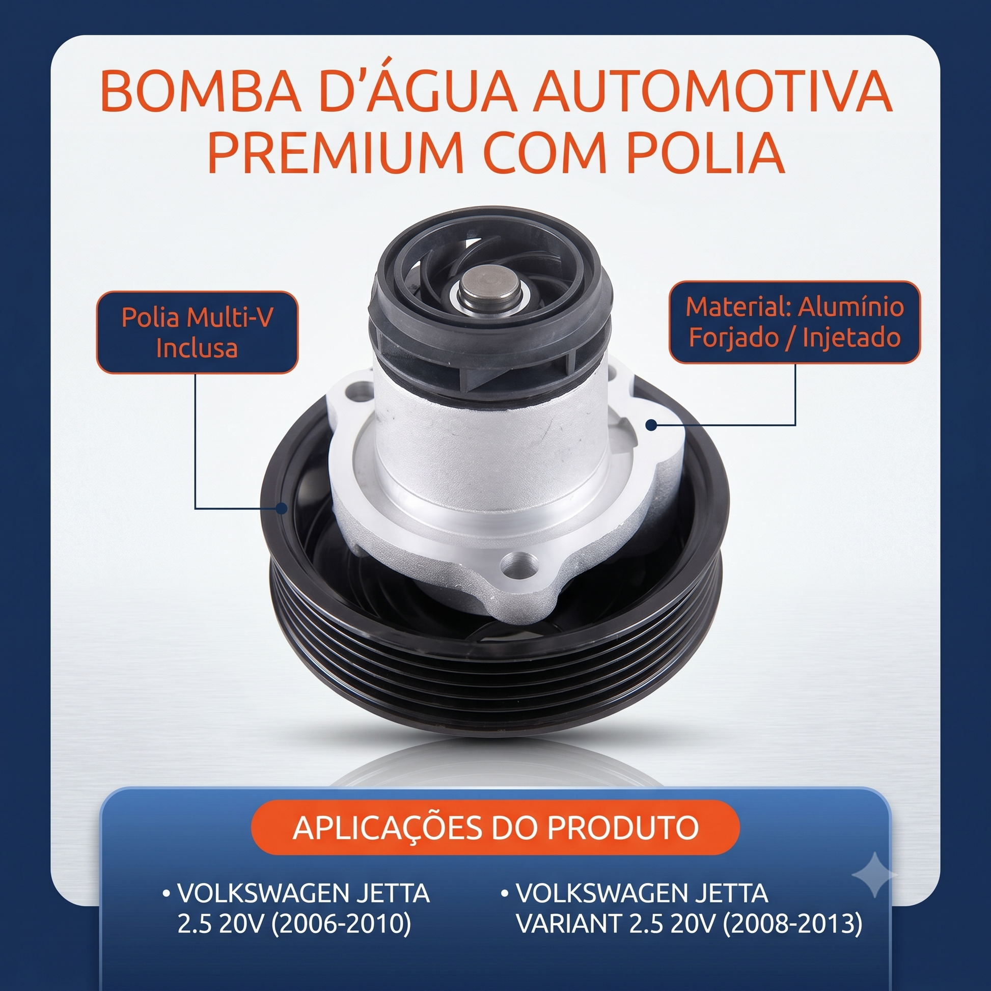 Bomba D'Água para Volkswagen Jetta e Jetta Variant - Indisa - 454502 - (3)