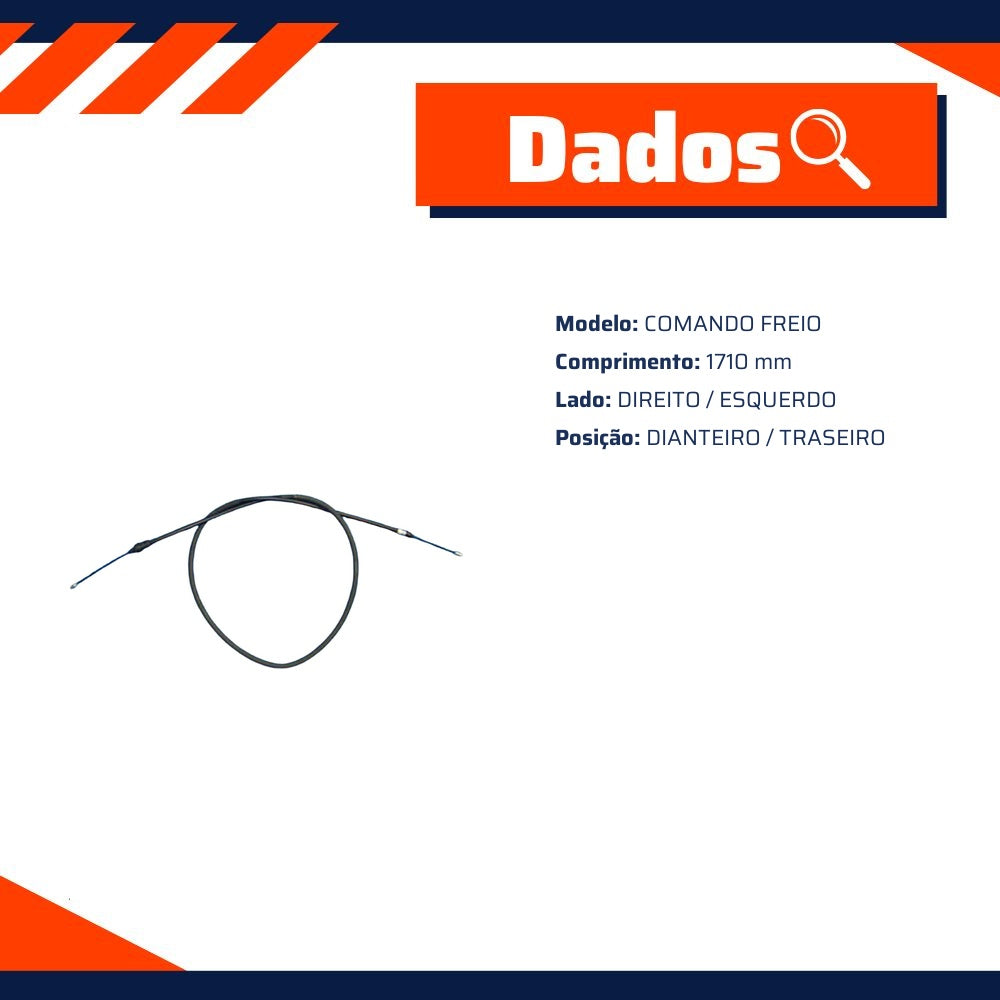 Cabo de Comando do Freio para Peugeot 206 e 206 CC - Fania - 46-020 - (1)