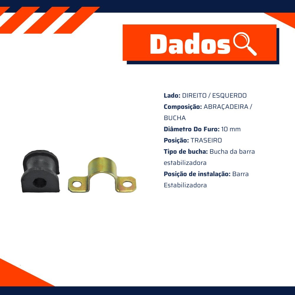 Kit da Barra Estabilizadora Traseira para Honda Civic - Kit & Cia - 50585 - (2)