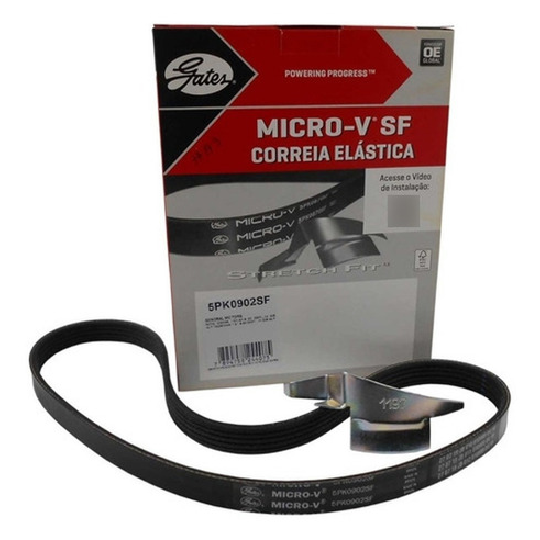 Correia de Acessórios Modelo Micro-V Elástica - GATES - 5PK0902SF - (1)
