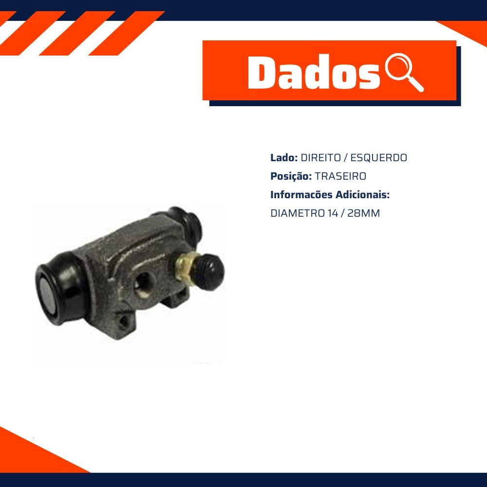 Cilindro de Roda Traseira para Chevrolet Celta e Prisma - ATE - 6447 - (2)
