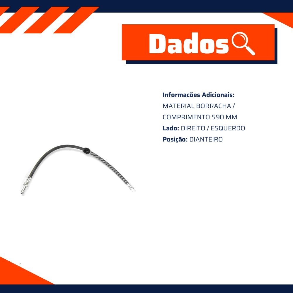 Mangueira Flexível de Freio Dianteiro para Volkswagen Amarok - Norflex - 7059 - (1)
