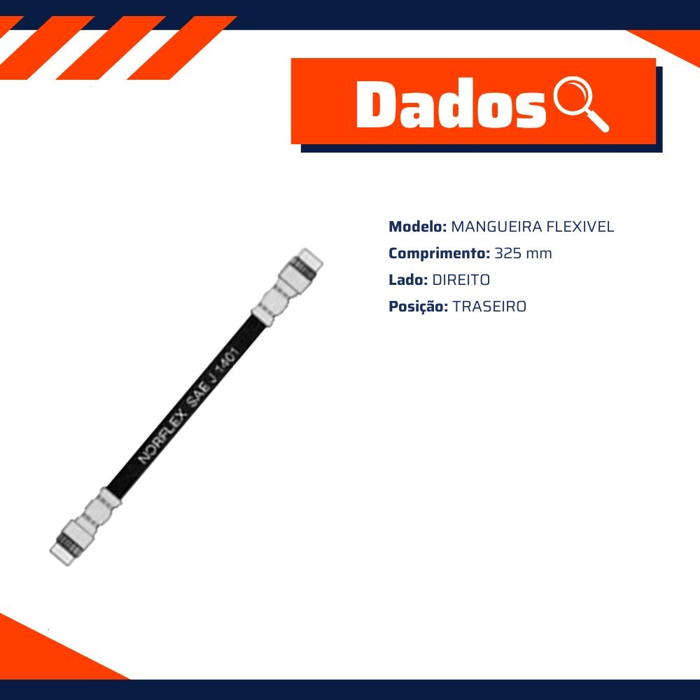 Mangueira Flexível de Freio Traseiro - Norflex - 8117 - (7)