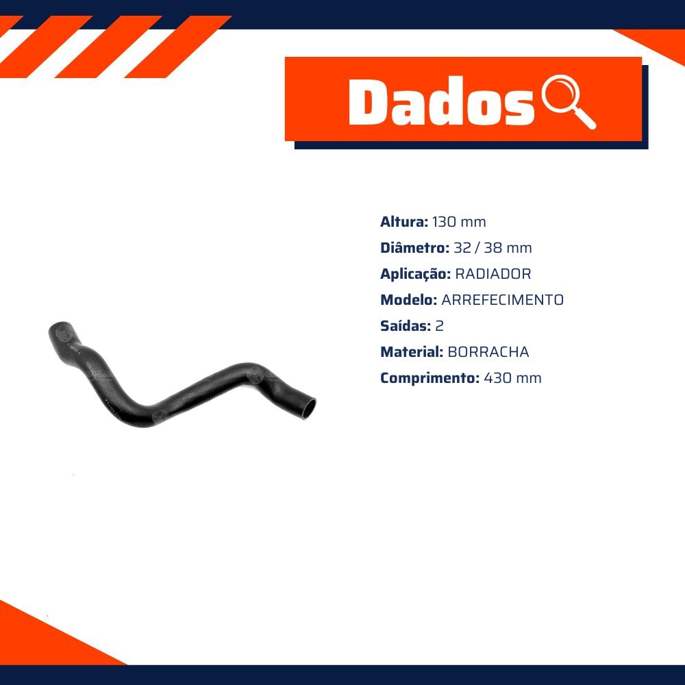Mangueira do Radiador para Chevrolet Zafira - Cauplas - 904707 - (2)