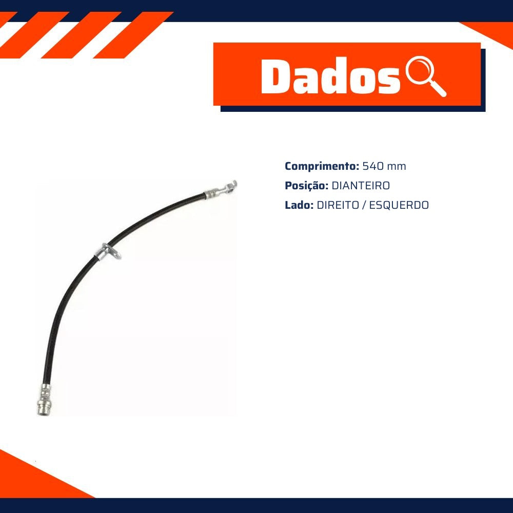 Mangueira Flexível de Freio Dianteiro para JAC J2 - Norflex - 9100 - (1)