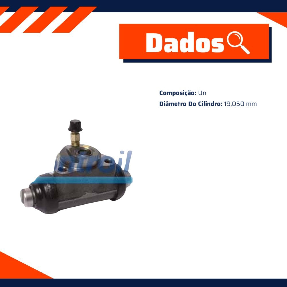 Cilindro de Roda para Fiat Fiorino e Uno - Controil - C-3353 - (1)