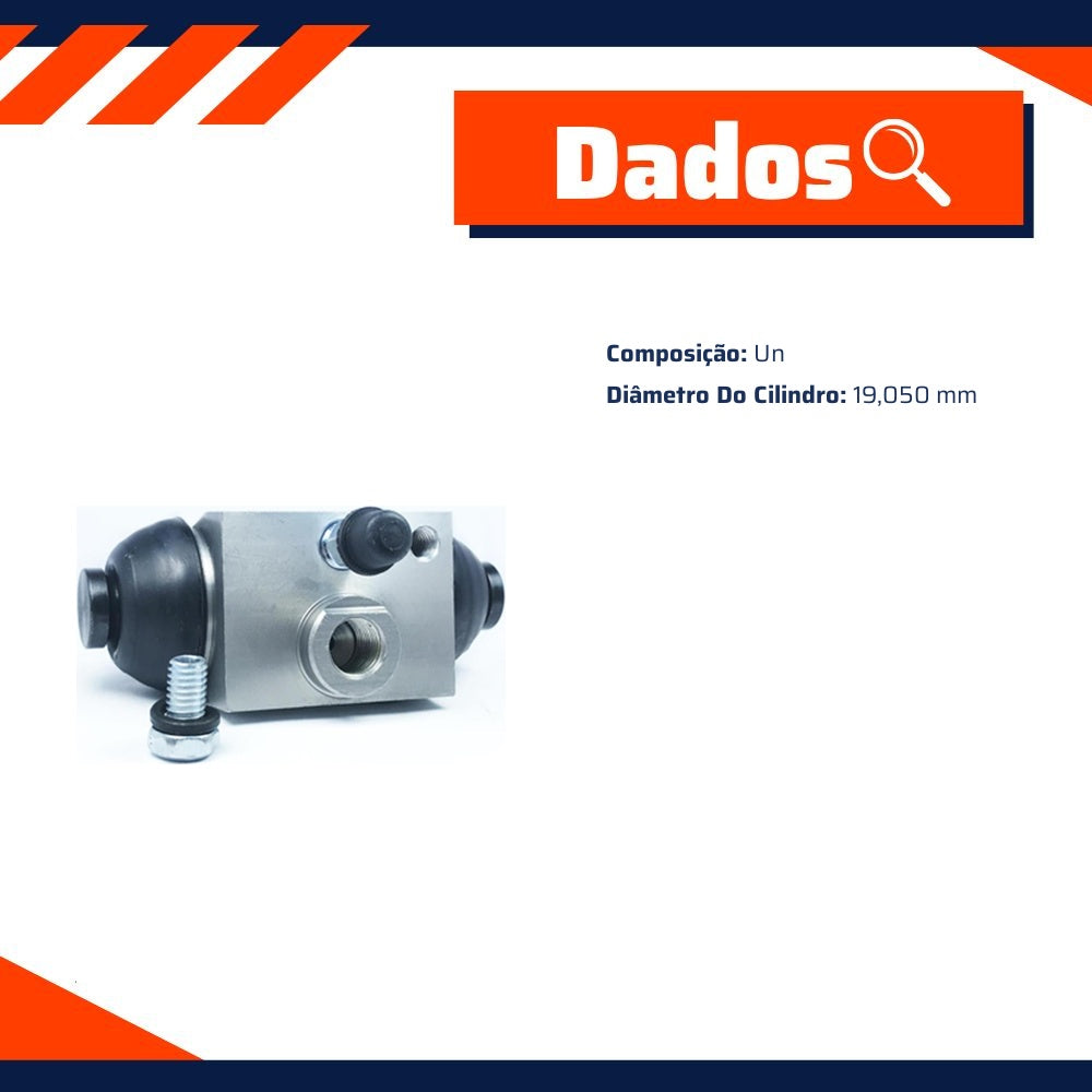 Cilindro de Roda para Ford Fiesta e Fiesta Sedan - Controil - C-3430 - (2)