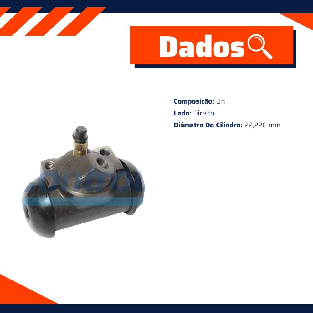 Cilindro de Roda Direita para Chevrolet S10 - Controil - C-3457 - (1)