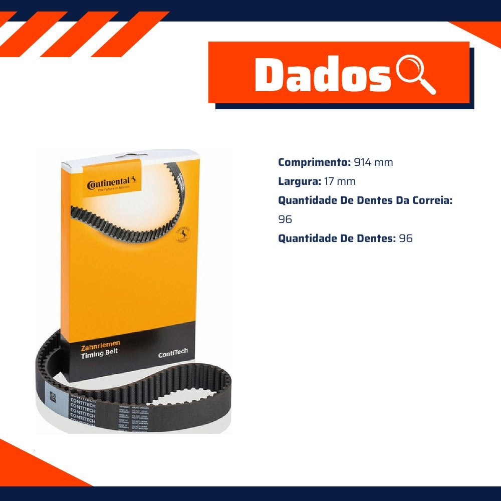 Correia Dentada Sincronizadora - Contitech - CT988 - (2)