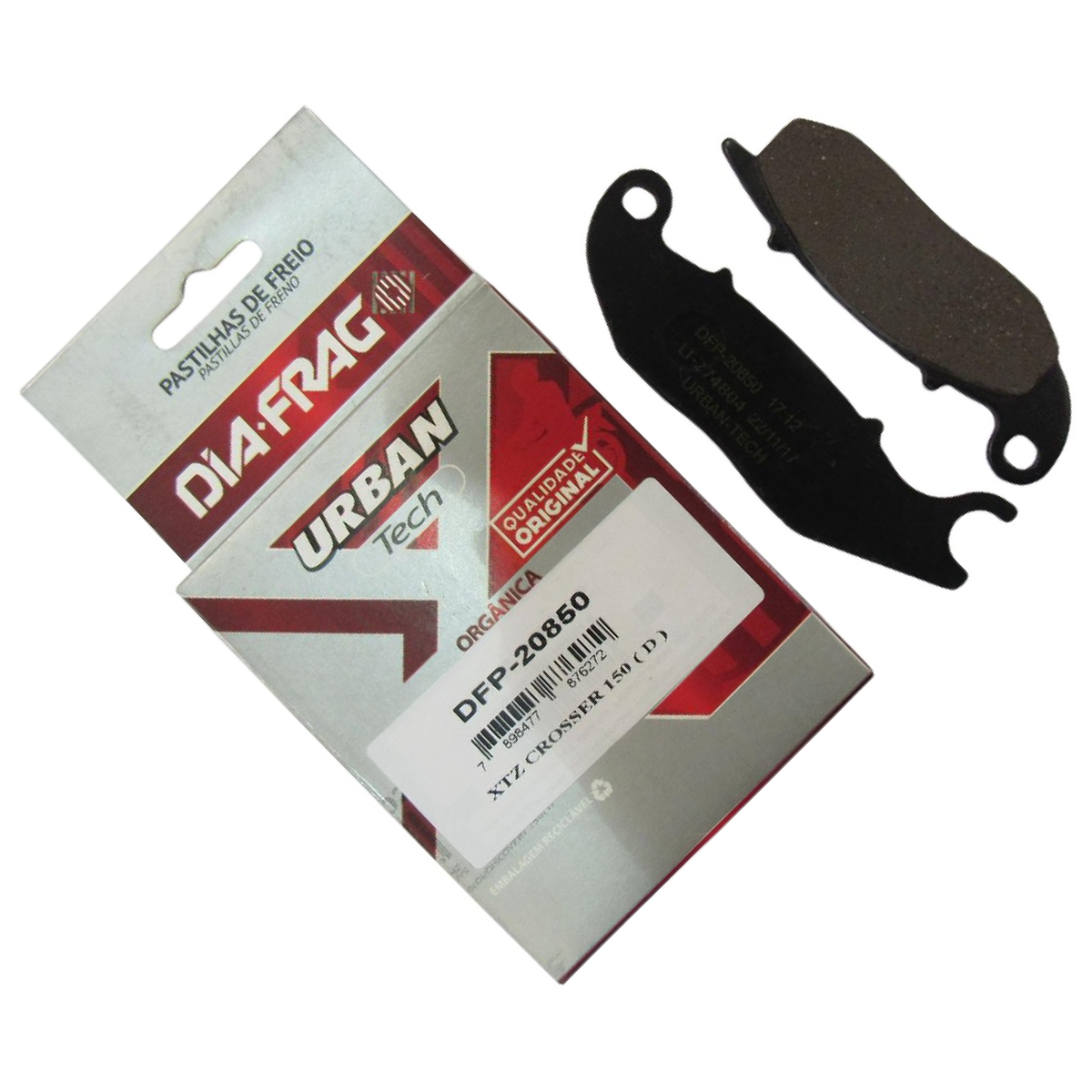 Pastilha de Freio Dianteira para Yamaha XTZ 150 CROSSER e XTZ 250 LANDER - Dia-Frag - DFP-20850 - (4)