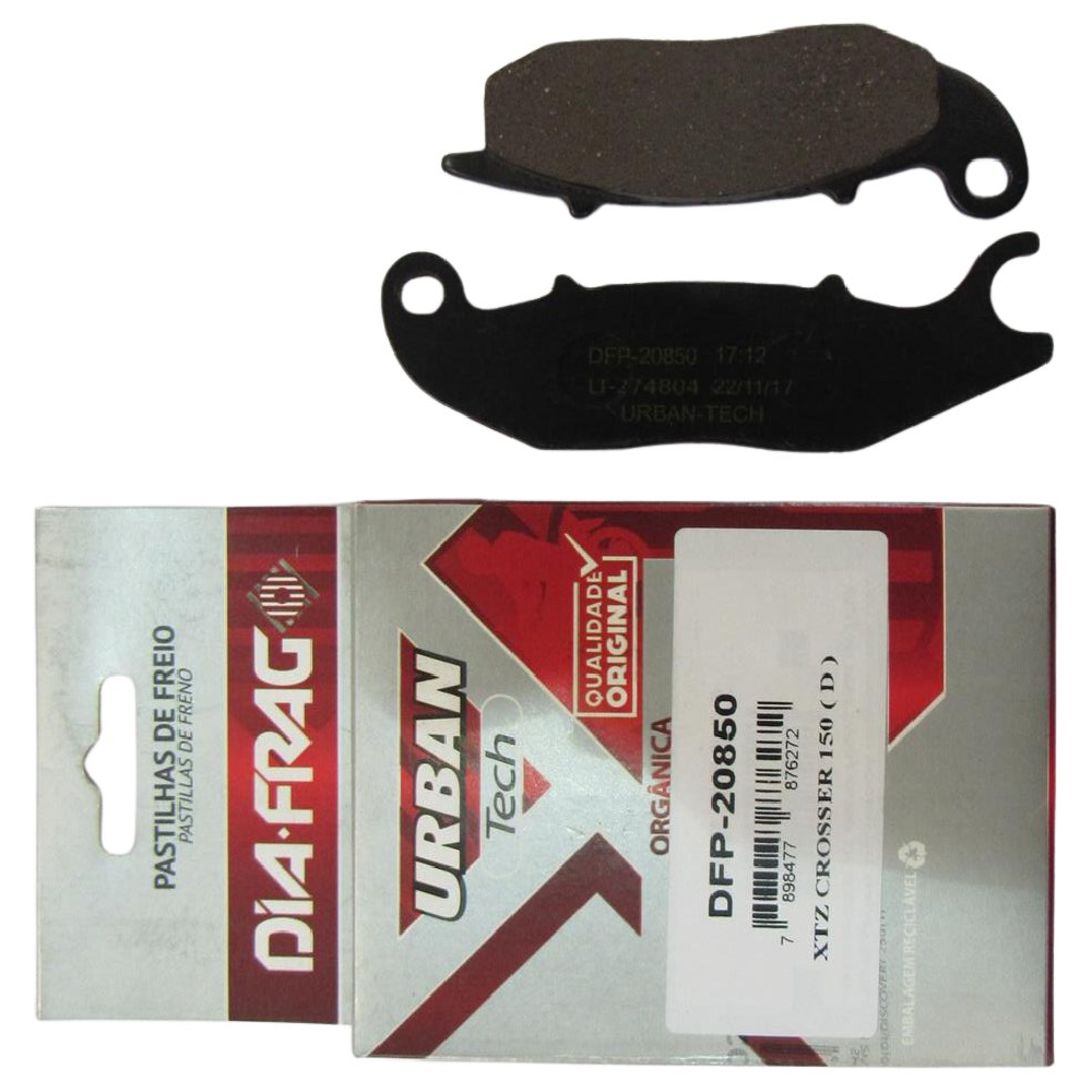 Pastilha de Freio Dianteira para Yamaha XTZ 150 CROSSER e XTZ 250 LANDER - Dia-Frag - DFP-20850 - (5)