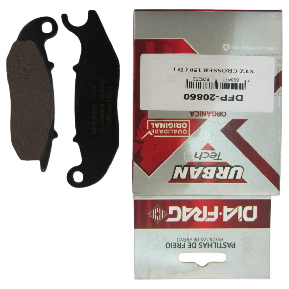 Pastilha de Freio Dianteira para Yamaha XTZ 150 CROSSER e XTZ 250 LANDER - Dia-Frag - DFP-20850 - (6)