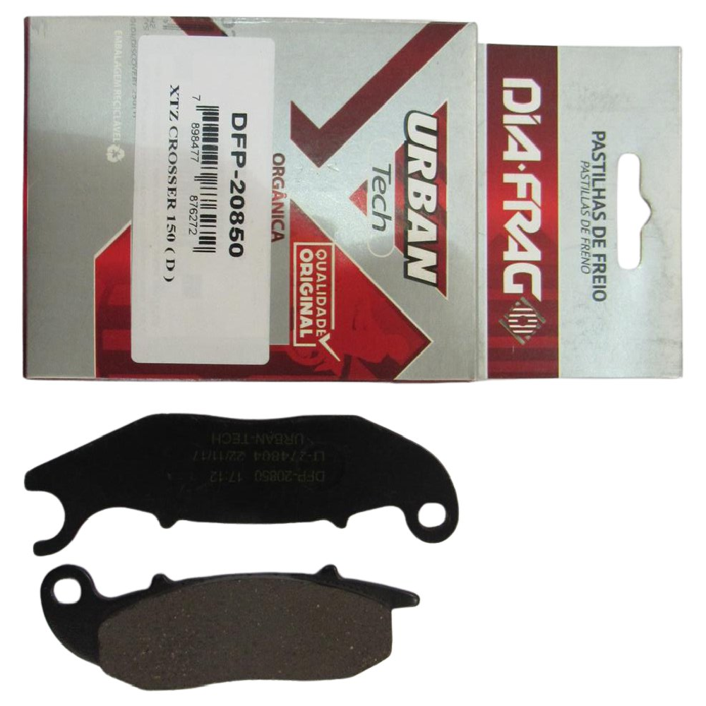 Pastilha de Freio Dianteira para Yamaha XTZ 150 CROSSER e XTZ 250 LANDER - Dia-Frag - DFP-20850 - (7)