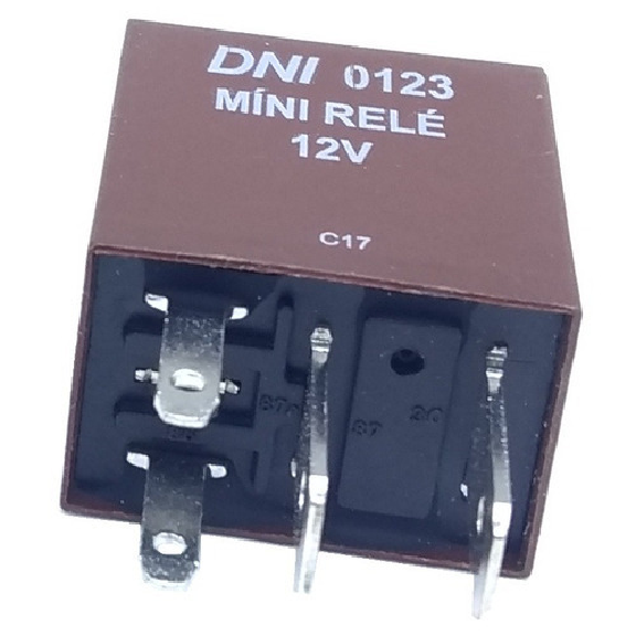 Relê auxiliar 12V - 4 terminais universal - DNI - 0123 - (1)