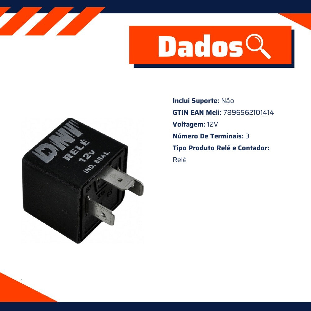 Relé Elétrico 12V Ponte de Conexão - DNI - 0141 - (2)