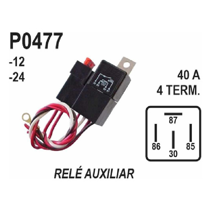 Relé Auxiliar Universal 24v 40a Soquetado - DNI - 0210 - (1)