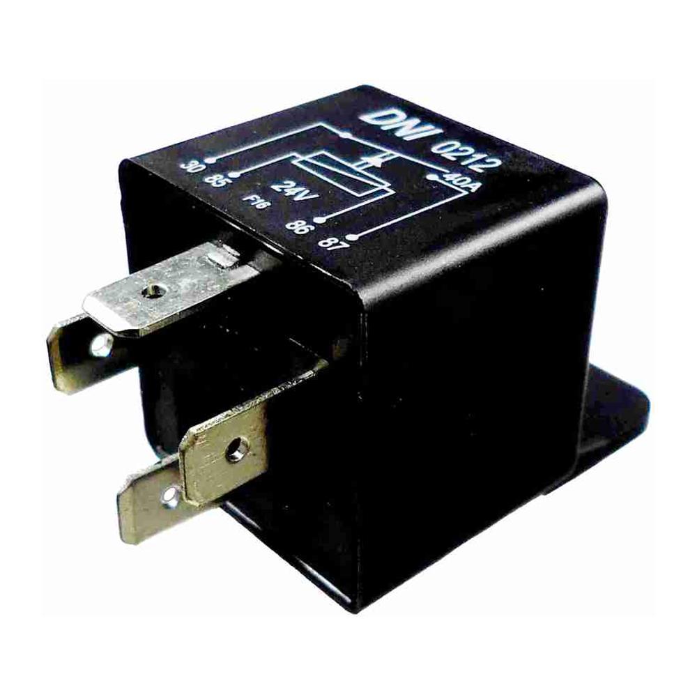 Relé Auxiliar Universal 24V 40A 4 Terminais com Suporte - DNI - 0212 - (1)
