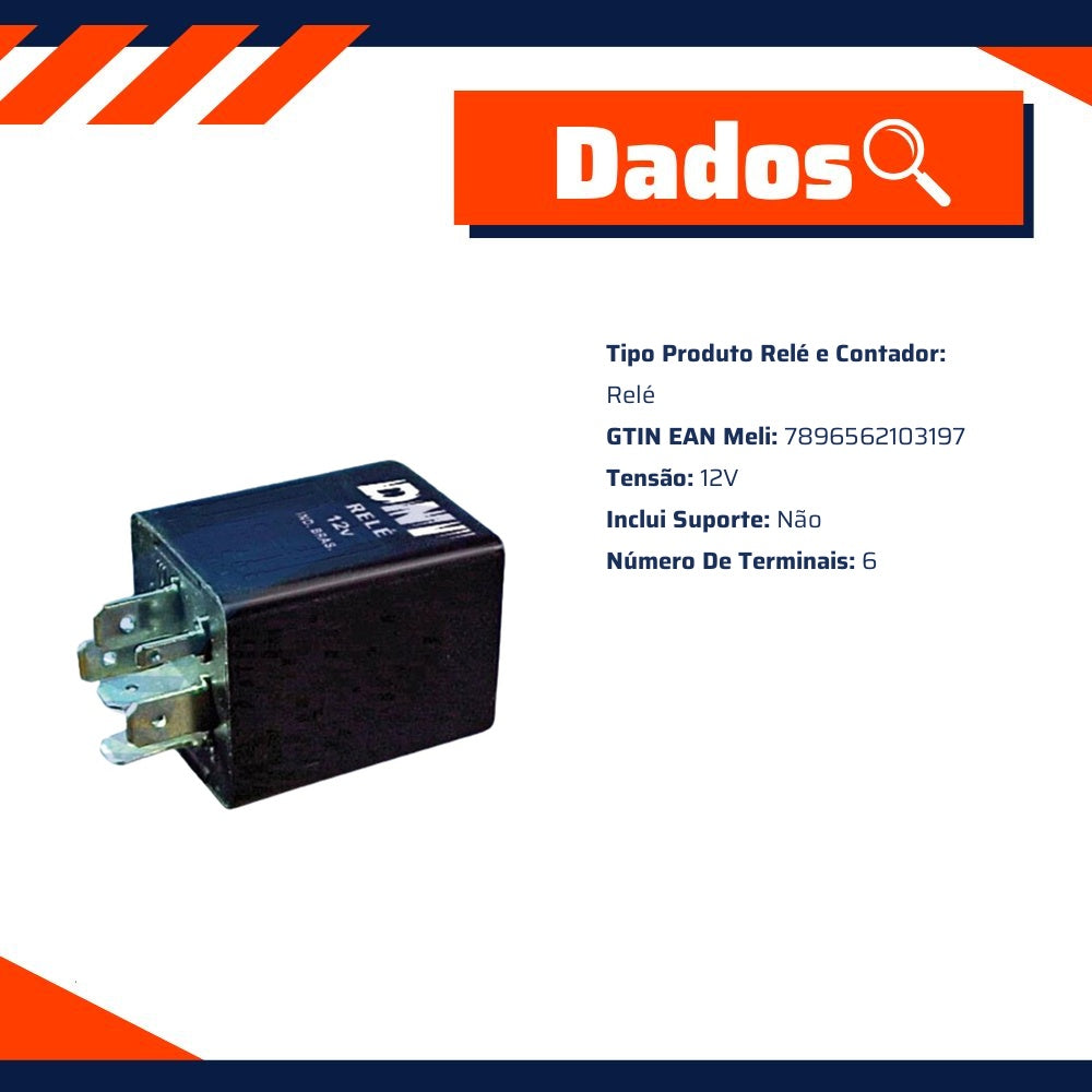 Relê Temporizador 12V - DNI - 0319 - (1)