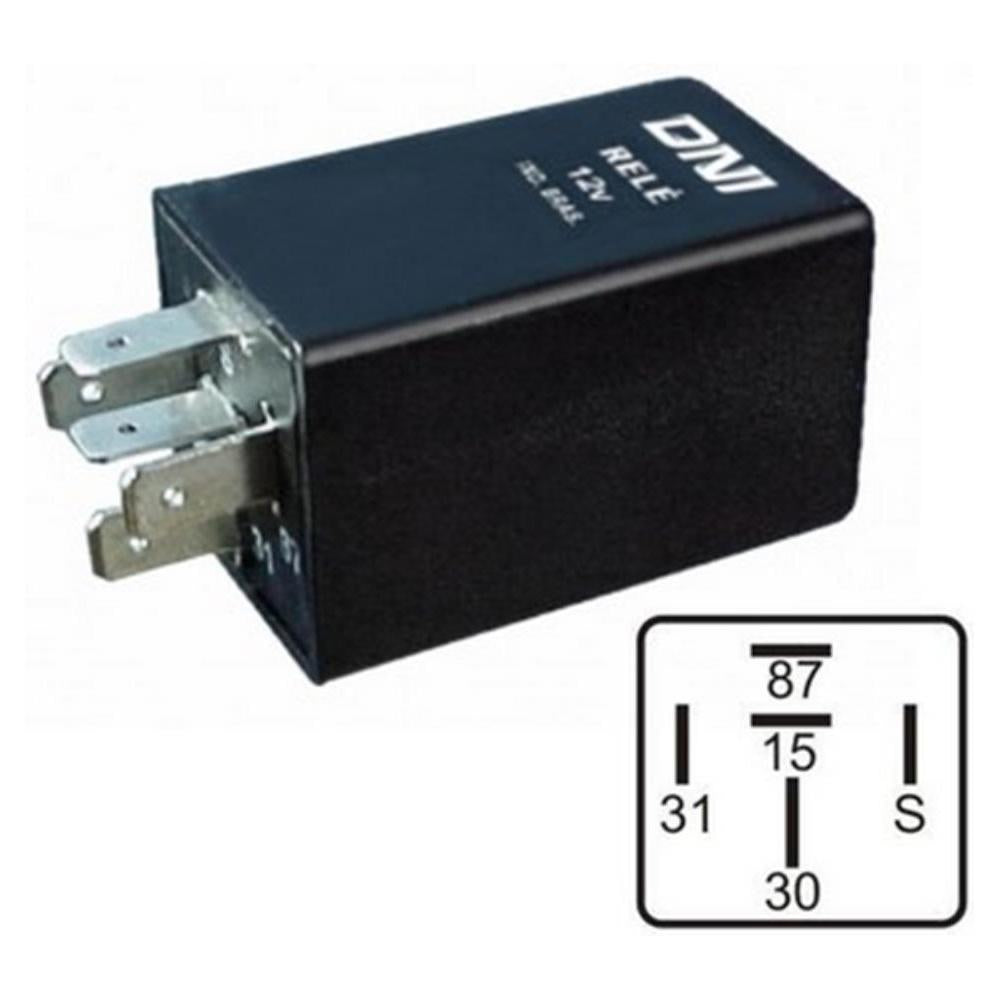 Relé Pulso Negativo 12v 5 Terminais 10a Uso Geral - DNI - 0415 - (1)