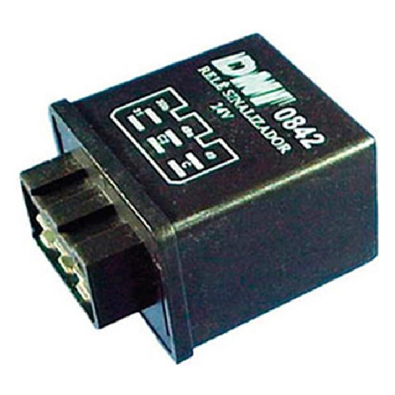 Relê Comando Pisca 24V Plástico 6 Conexões - DNI - 0842 - (1)