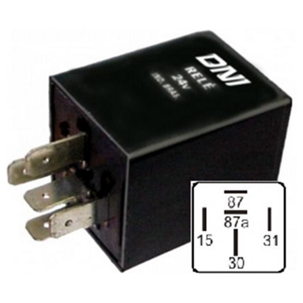 Relé de Parada do Motor 24V 5 Terminais - DNI - 0845 - (1)