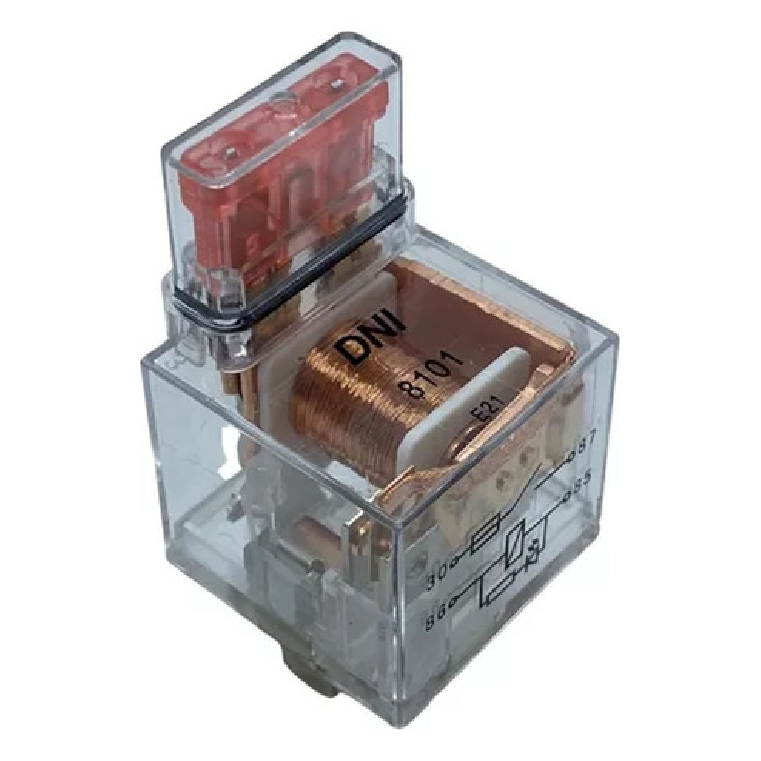 Relê Auxiliar 12V 4 Terminais LED Vermelho - DNI - 8101 - (1)