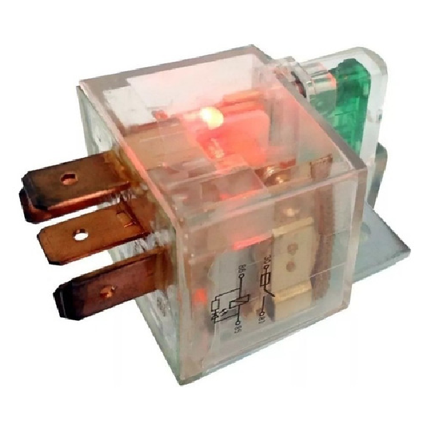 Relê Auxiliar Reversor 12V 5 Terminais de Plástico - DNI - 8102 - (1)