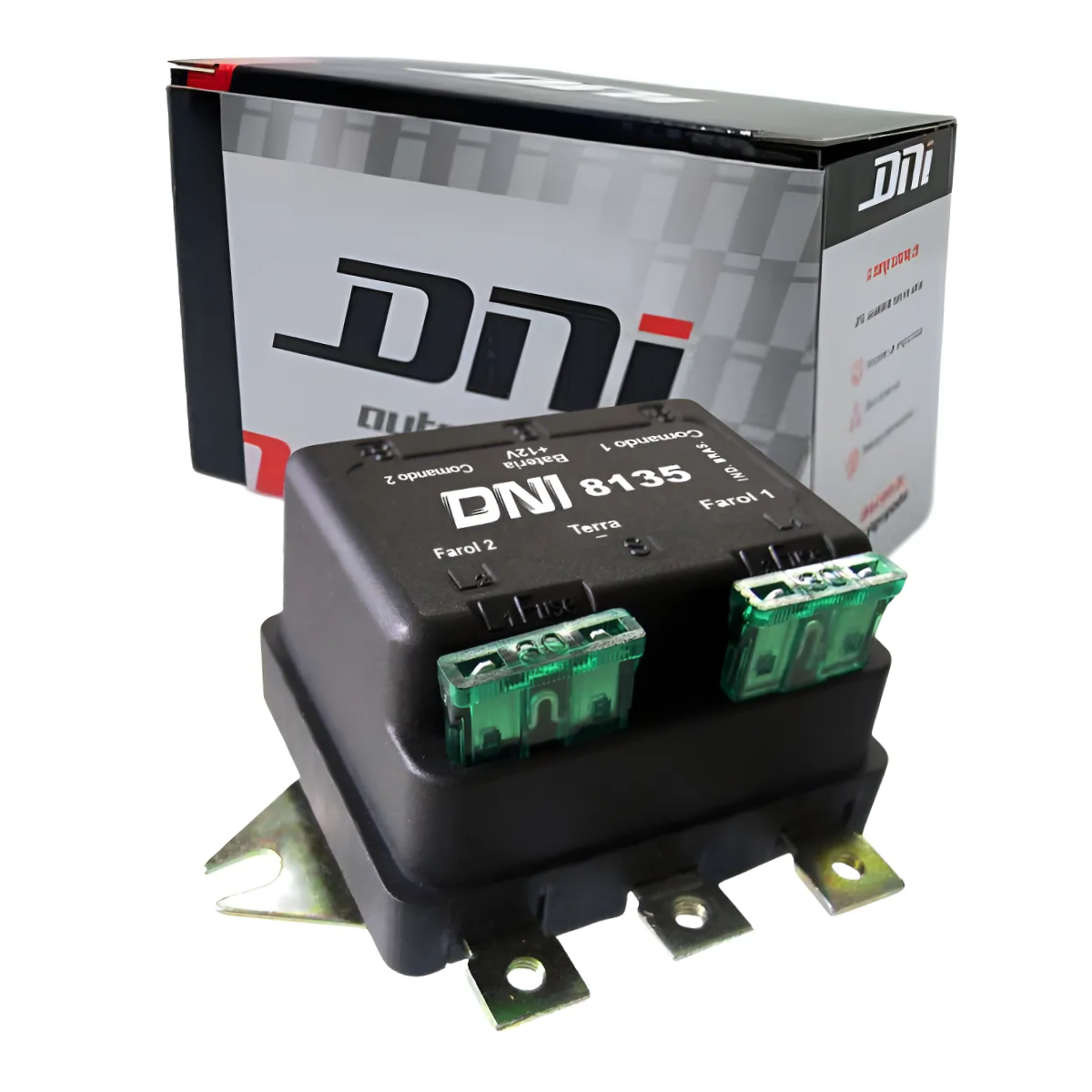 Relê 12V 500W Plástico Duplo 6 Terminais - DNI - 8135 - (1)