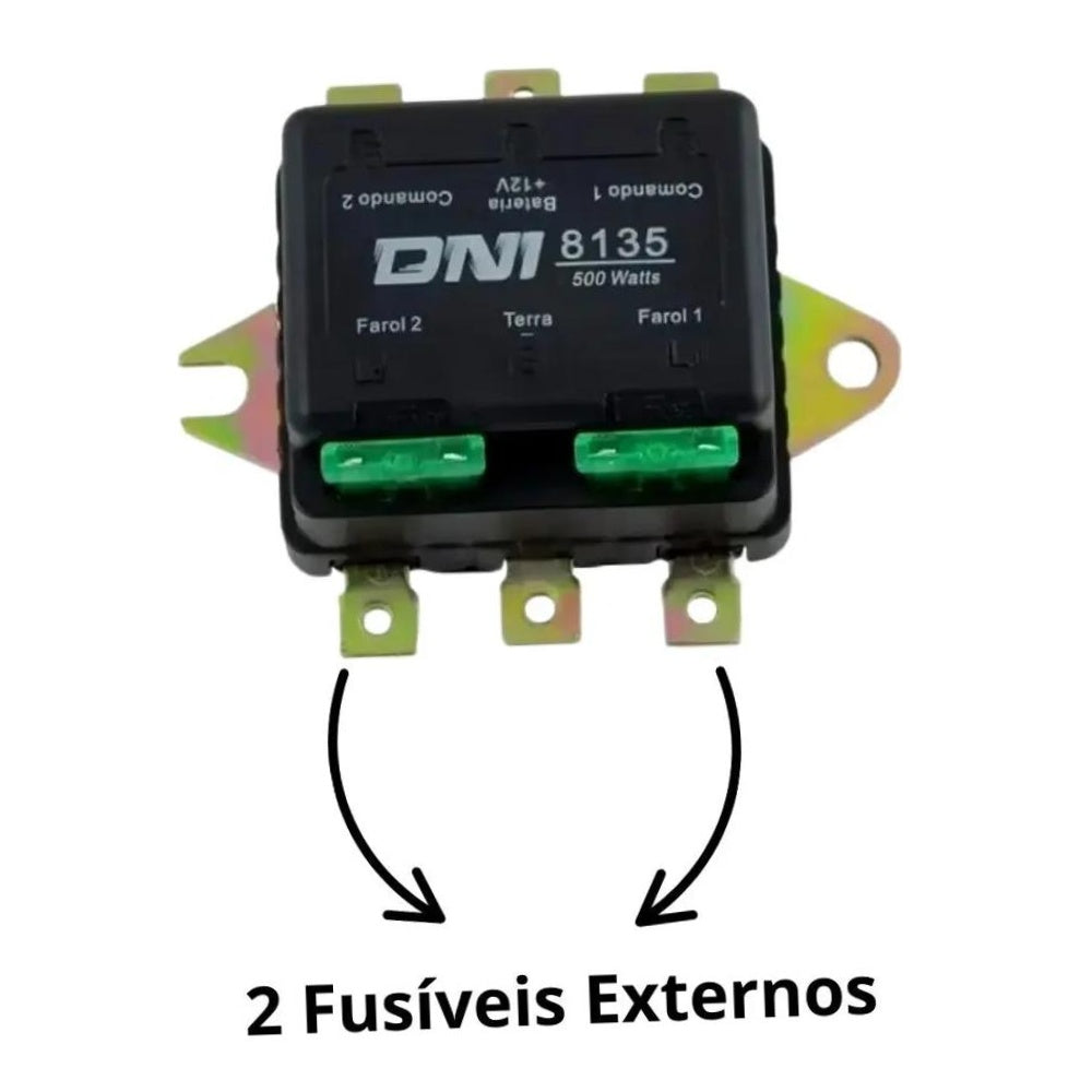 Relê 12V 500W Plástico Duplo 6 Terminais - DNI - 8135 - (4)