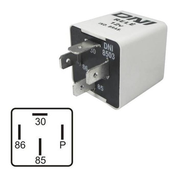 Kit 3 Relés Auxiliares e 1 Relé do Ar Condicionado 12V 4 Terminais - DNI 8503 - DNI 0125 - DNI 0105 - (4)