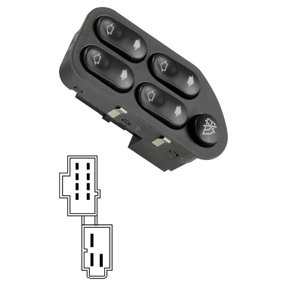 Interruptor do Vidro Elétrico - Diretec - DTC2193 - (6)