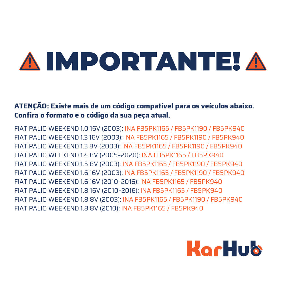Correia de Acessórios FEAD 1165mm - INA - FB5PK1165 - (4)