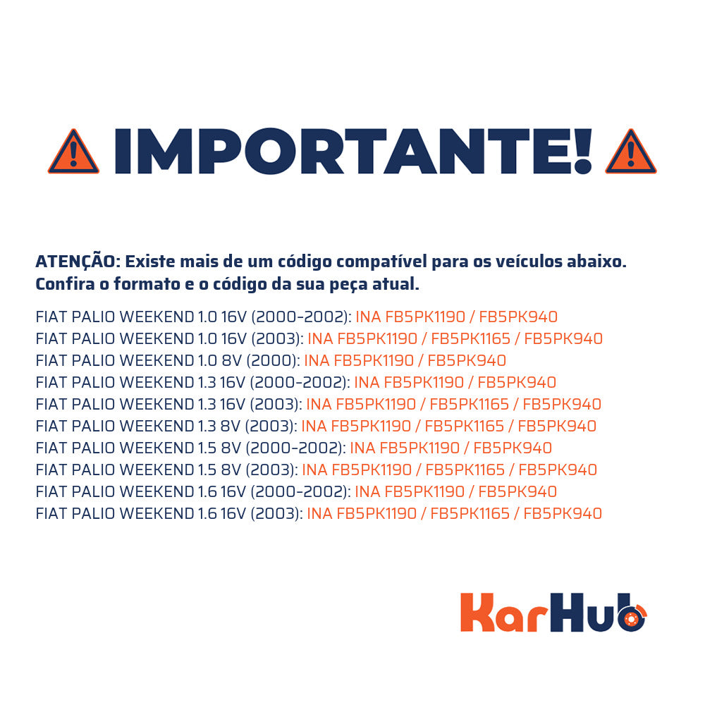 Correia de Acessórios FEAD - INA - FB5PK1190 - (2)