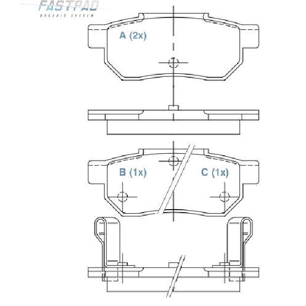Pastilha de Freio Traseira - WILLTEC - FP125 - (1)