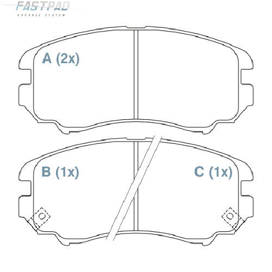 Pastilha de Freio Dianteira - WILLTEC - FP582 - (1)