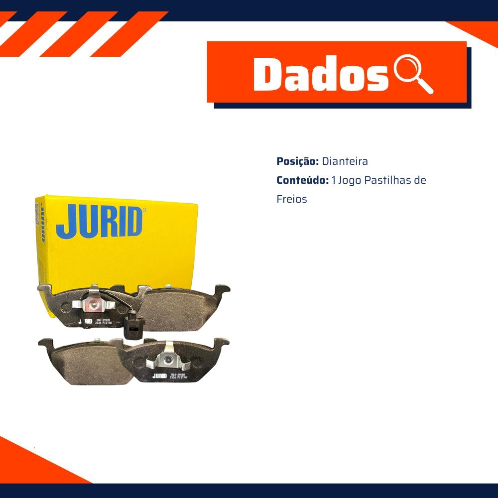 Jogo Pastilha de Freio Dianteira - JURID - HQJ-2107A - (2)