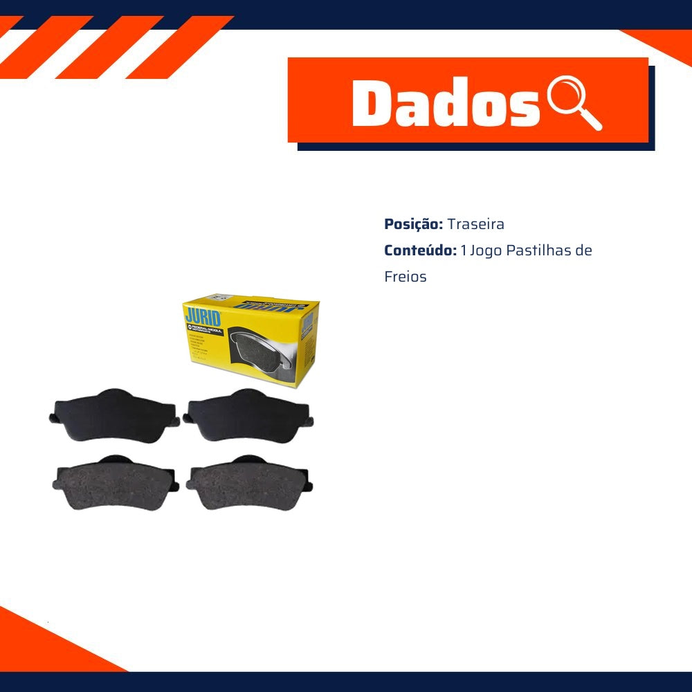 Pastilha de Freio Traseira para Chevrolet Omega - Jurid - HQJ-2365A - (8)