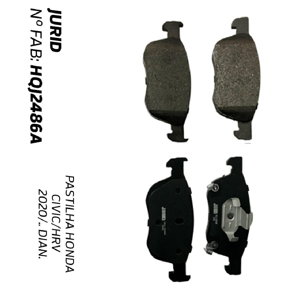 Pastilha de Freio Dianteira para Honda Civic e HR-V - Jurid - HQJ-2486A - (7)