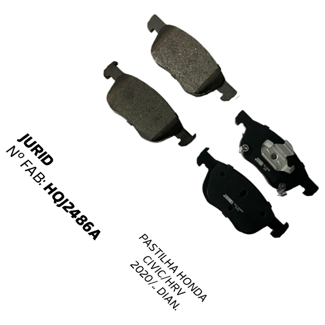 Pastilha de Freio Dianteira para Honda Civic e HR-V - Jurid - HQJ-2486A - (8)